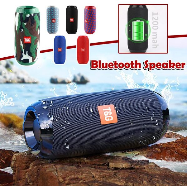 Cep Telefonu Bluetooth Cihaz Taşınabilir Hoparlör Klutooth TG117 Parlante Bluetooth IPX7 Su Geçirmez Hoparlör Dinamikleri Müzik Subwoofe6592475