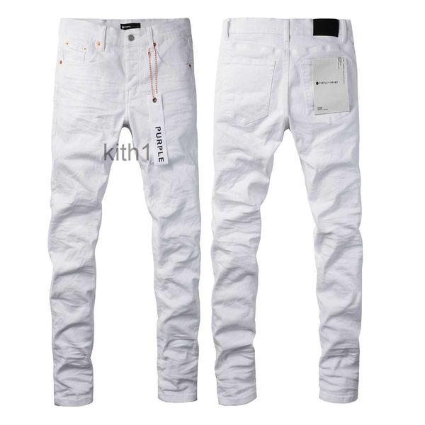 Purple Brand Jeans Herren Slim Fit Skinny Solid White Pants Streetwear YXHK