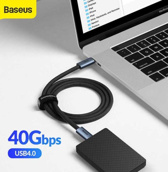 Кабель Baseus USB C PD, 100 Вт, кабель для быстрой зарядки USB Type C, поддерживает высокоскоростную передачу данных 40 Гбит/с для MacBook Pro, iPad Pro54494292639