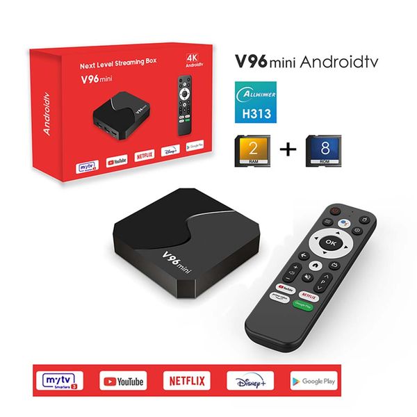 Toptan Fiyat Yeni V96 Mini Android TV Kutusu 2G8G Android 10 Akıllı TV Kutusu Android v96mini