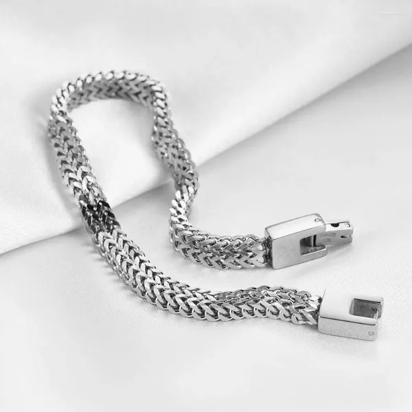 Link braccialetti hip hop in stile coreano in stile braccialetto regalo punk maschi a mano in acciaio inossidabile inossidabile