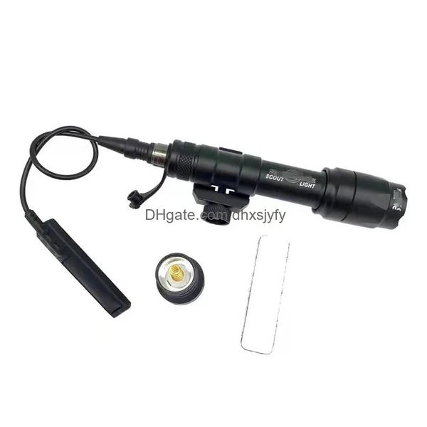 Accessori tattici Airsoft Surefir M600 M600C Torcia Scout Lumen Led Tatical Hunting Gun Arma Luce con doppia funzione Nastro Dhviz