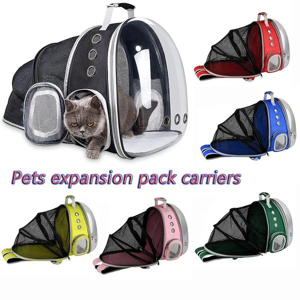 Trasportino per gatti Zaino per cani Borsa per capsula spaziale Borsa per animali domestici Borsa portatile traspirante Accessori per cuccioli Forniture da viaggio per gite Scalabile