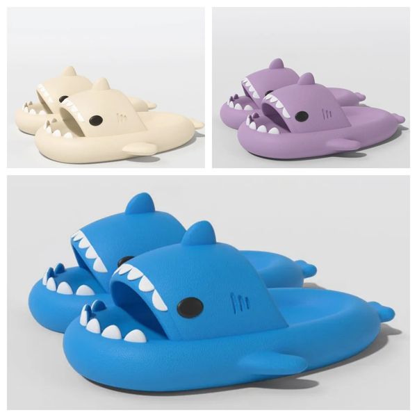 Shark Slide Slipper Sandale Männer Frauen Tie Dye Blue Haze Rainbow Mode Outdoor Neuheit Slipper Beach Indoor Hotel Spo Sneakers Größe 36-45