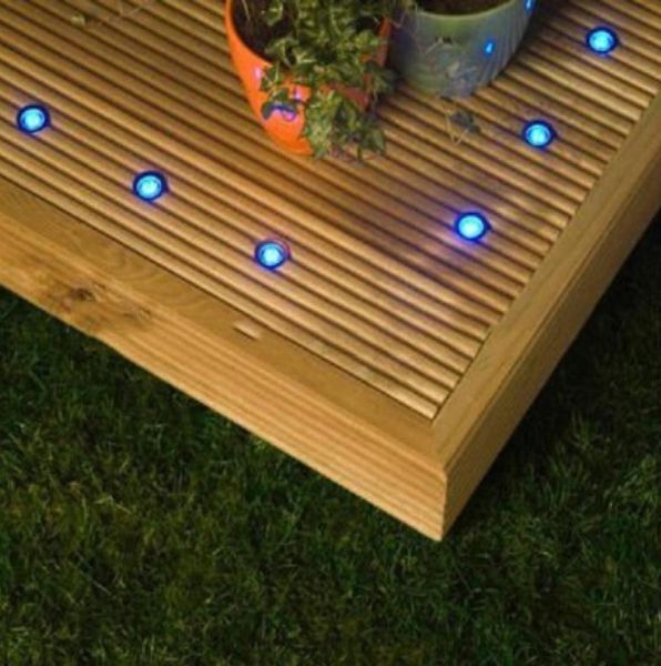 Kit de lâmpadas de convés LED de sete cores inteiras Mini LED Steps Iluminação LED de aço inoxidável Lâmpada de pedestal 03W Economia de energia LED brilhante Li8269058