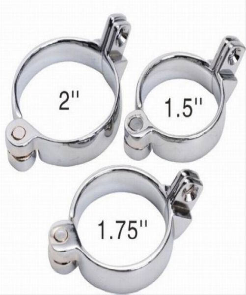 5 tamanhos para escolher peças de dispositivos de metal BDSM bondage pênis bloqueio gaiola de pau anel de pressão dedicado brinquedos sexuais para homens4518356