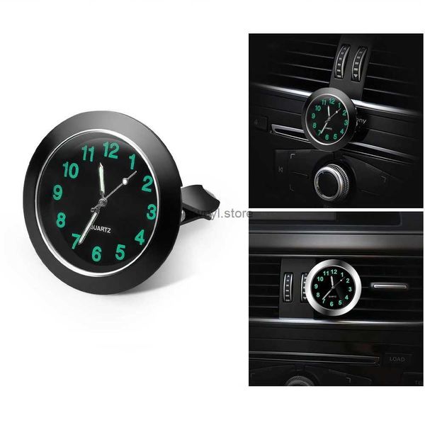 Wanduhren Auto Gauge Clock Mini-Wanduhr Car Air Outlet Interior Clock mit Batterie Quarz-Leuchtuhren