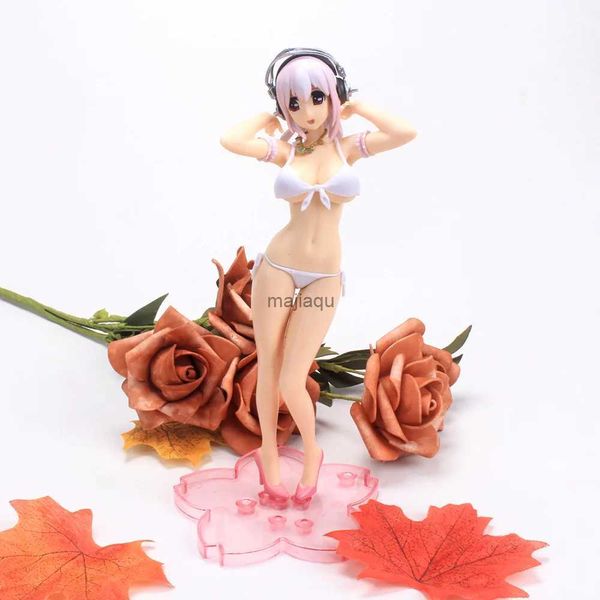 Figuras de brinquedo de ação novo 19cm japão anime super sonico a animação pvc figura de ação sexo menina kawaiii modelo brinquedos coleção boneca presente