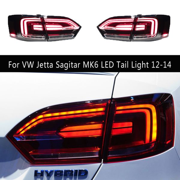 Auto Zubehör Rücklicht Montage Streamer Blinker Bremse Reverse Lauflicht Für VW Jetta Sagitar MK6 LED Rücklicht 12-14