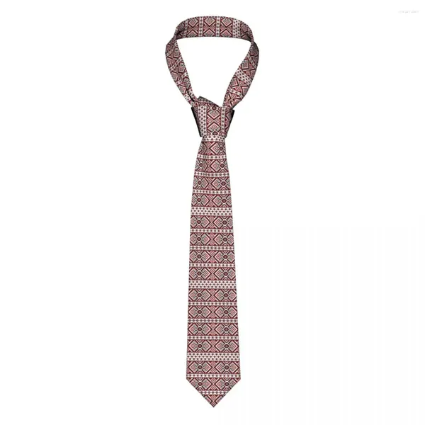 Галстуки-бабочки по индивидуальному заказу, украинская украинская вышивка, красный и черный галстук, мужской формальный богемный шелковый офисный галстук с геометрическим рисунком