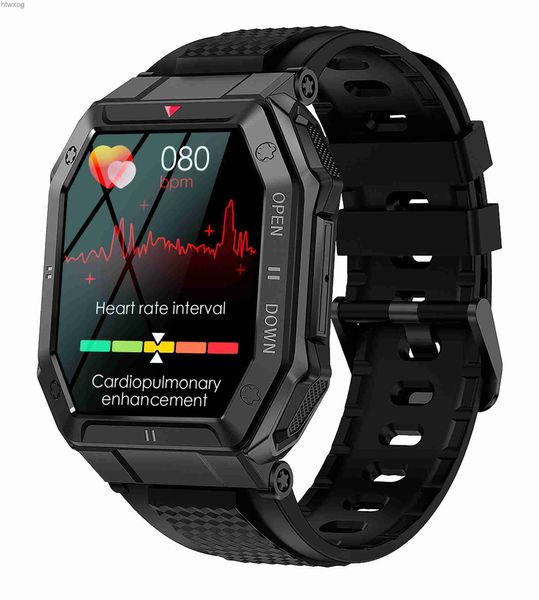 Orologi intelligenti 2023 orologio intelligente militare da uomo K55 Bluetooth Smartwatch per uomo Health Monitor IP68 orologio impermeabile per Android IOS quadrante personalizzato YQ240125