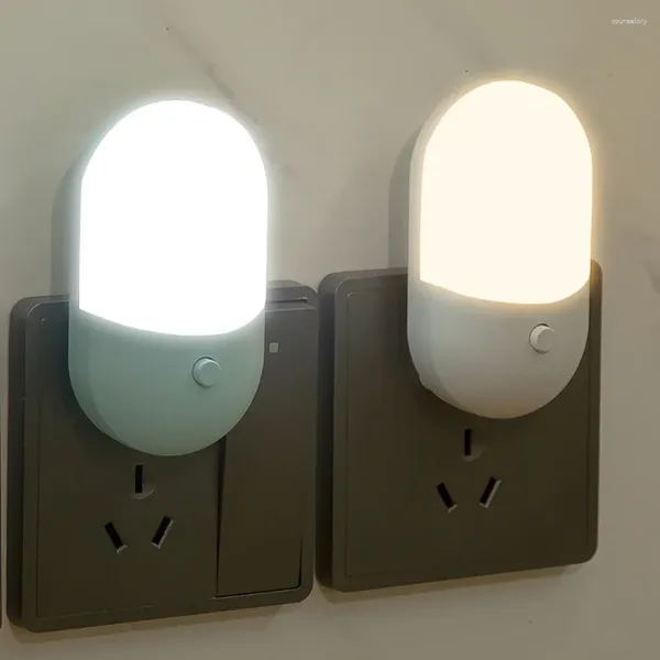 Nachtlichter Nachttischlampe Licht EU US-Stecker LED AC220V Schlafzimmer Geschenk für Kinder Niedlicher Korridor WC