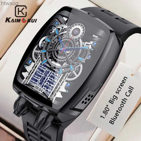 Relógios inteligentes KAIMORUI 1,8 polegadas Bluetooth Call Smart Watch Men IP68 3ATM Waterproof Sleep Monitor Sports Fitness Tracker Smartwatch Man 2023 YQ240125