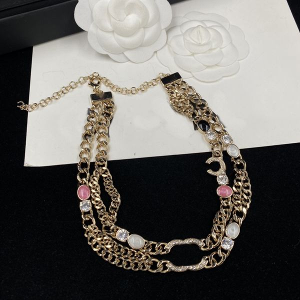 Nova corrente gargantilhas colares para mulher diamante colar arco designer colar presente corrente jóias