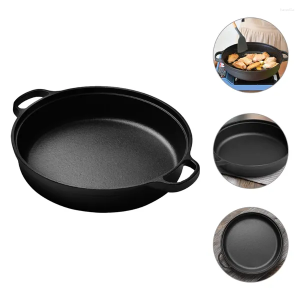 Panelas Wok Braiser Panelas de Ferro Penduradas para Cozinhar Antiaderente Cozinha Ao Ar Livre Panelas Fundidas Frigideira