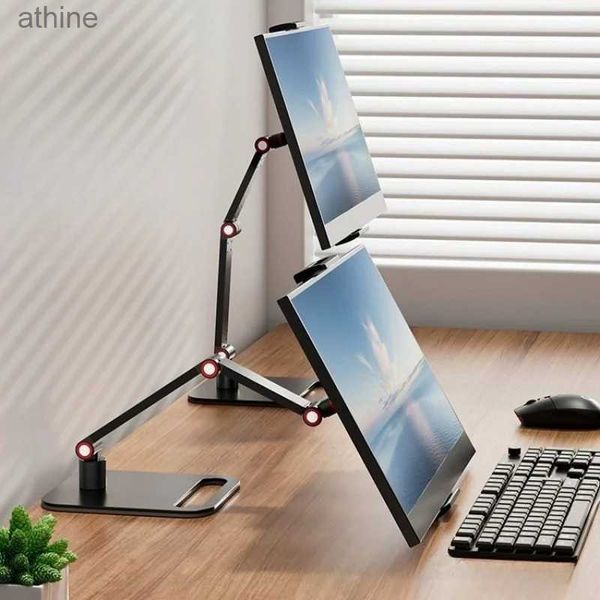 Tablet pc stands portátil monitor suporte braço mesa montagem tela vertical suporte de metal extensão para telefone yq240125