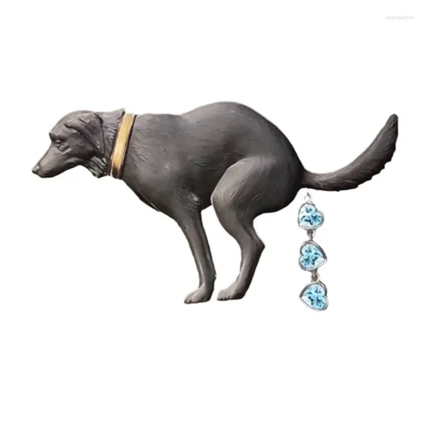 Broches delicados colar pinos joias cão cocô lapela pino para indivíduos elegantes