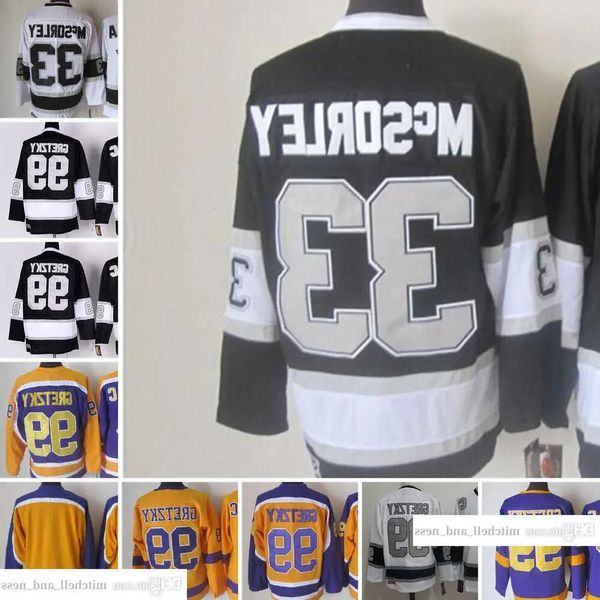 1967-1999 Movie Retro CCM Hockey Jersey Ricamo 99 Wayne Gretzky Jerseys 33 Marty Mcsorley Vintage Jers 22