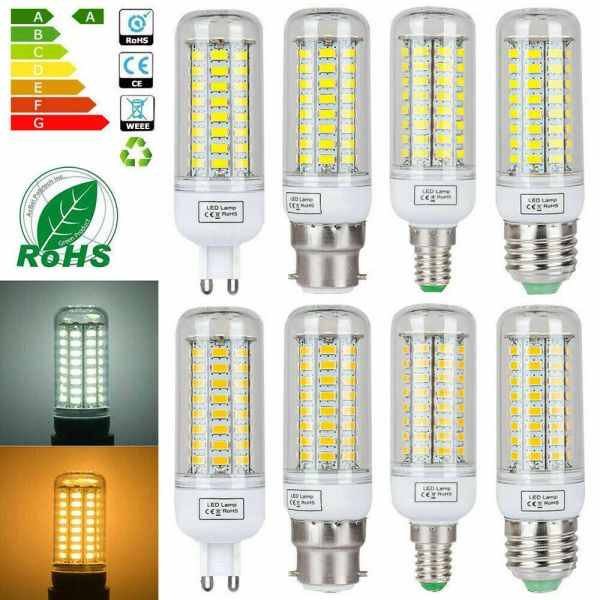 SMD5730 E27 GU10 B22 E12 E14 G9 Светодиодная лампа 7 Вт 9 Вт 12 Вт 15 Вт 18 Вт 24 Вт 110 В 220 В 360-градусная светодиодная лампа Led Corn Light LL