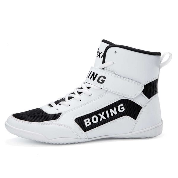 Высокие боксерские туфли Профессиональные борцовские туфли Молодежные женские мужские противоскользящие боевые туфли