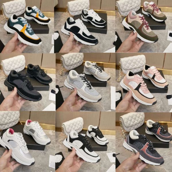 Novo produto 2024 Designer Homens Causais Sapatos Moda Mulher Couro Lace Up Plataforma Sole Sneakers Branco Preto Mens Mulheres Luxo Veludo Camurça Ouro Prata