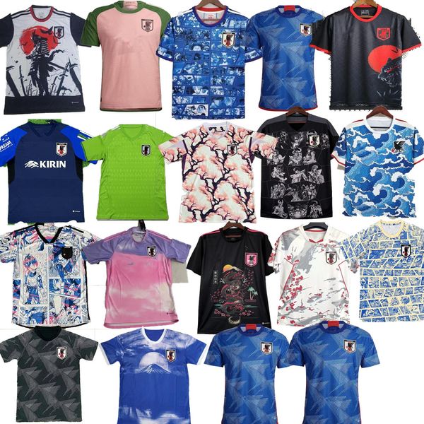 Japão Futebol Jerseys Cartoon ISAGI ATOM TSUBASA MINAMINO ASANO DOAN KUBO ITO MAN KIT 2023 Japonês Uniforme Especial 22 23 Camisa de Futebol Fan Player Versão