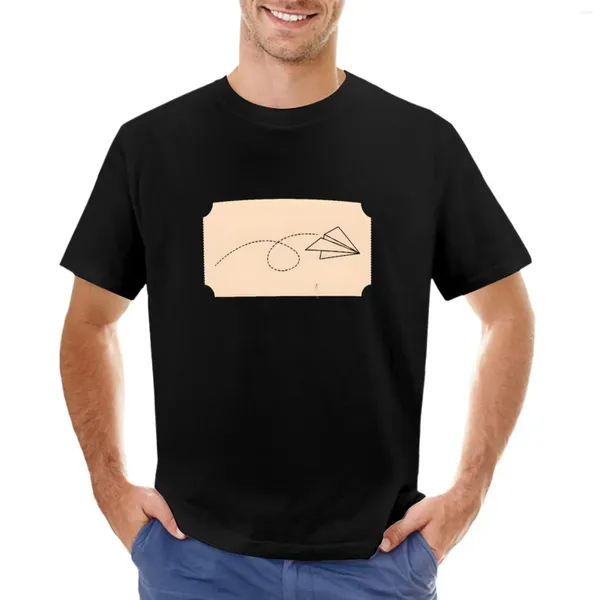 Polo da uomo T-shirt design biglietto aereo T-shirt bianche da uomo Maniche lunghe nere da uomo