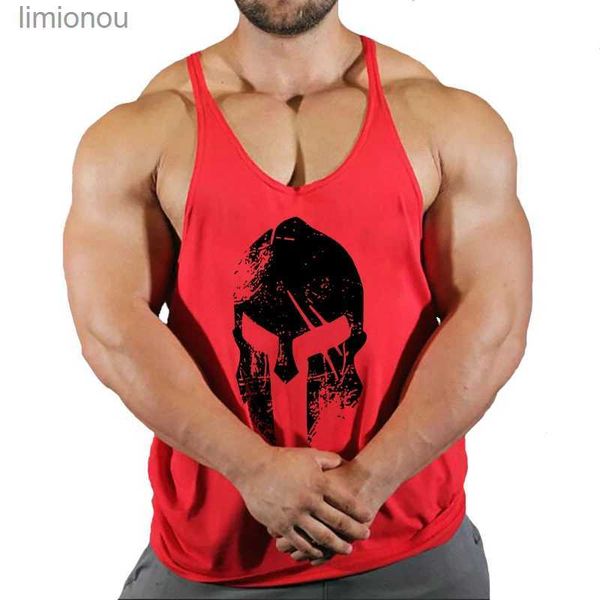 Canotte da uomo Nuova vendita calda Canotta stampata da uomo Canotta traspirante fresca Camicia da corsa T-shirt in cotone Bodybuilding Canottiera Fitness Senza maniche PalestraL240124