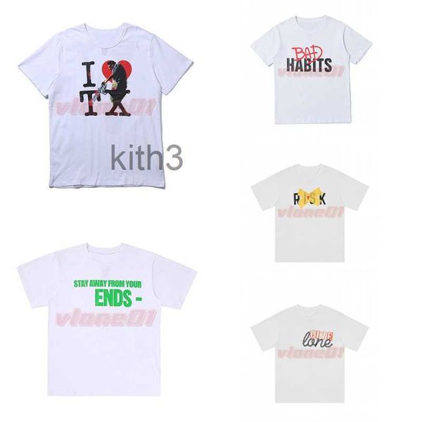 Mens T Shirt Tasarımcı Sokak Giyim Erkekleri Kadınlar Büyük V Hip Hop Kısa Kollu Mektup Baskı Tees S-XL LKE5 LKE5