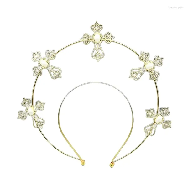 Saç klipsleri Halos Headband Headpiece Headpear Women Girls Wedding F19D