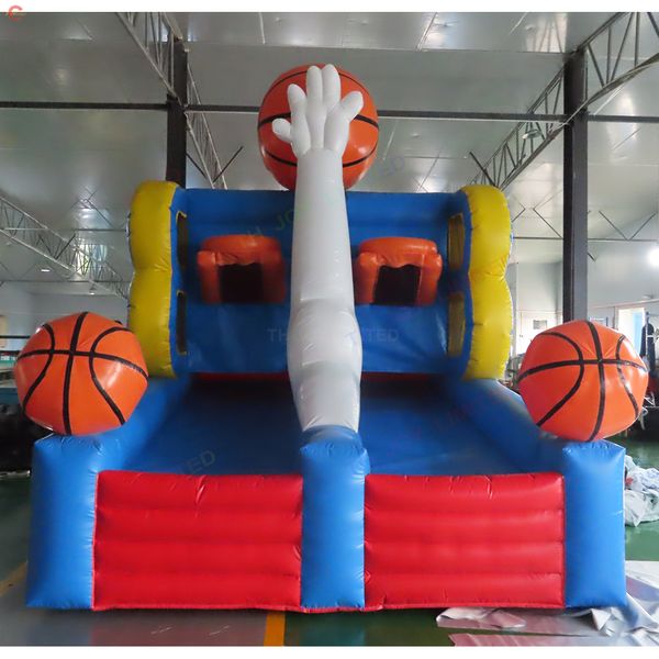 4x3x3mH (13.2x10x10ft) Con ventilatore Nave libera Attività all'aperto Noleggio di carnevale Gioco di tiro a basket gonfiabile in vendita