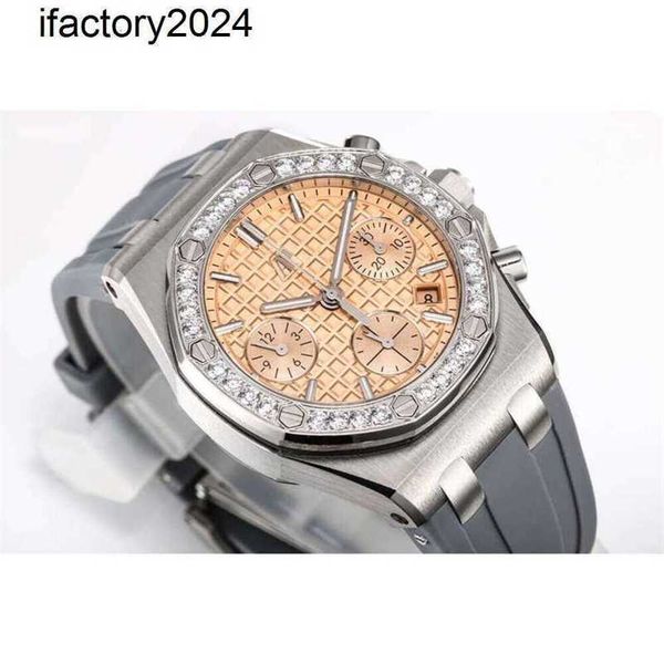 AP Watch Diamond Moissanite Out Can Paset Test Classical Chronograph Ferkel Demb Superclone Swiss Auto Mechanical Movement UHR All6Pins Arbeiten Montre AUDM