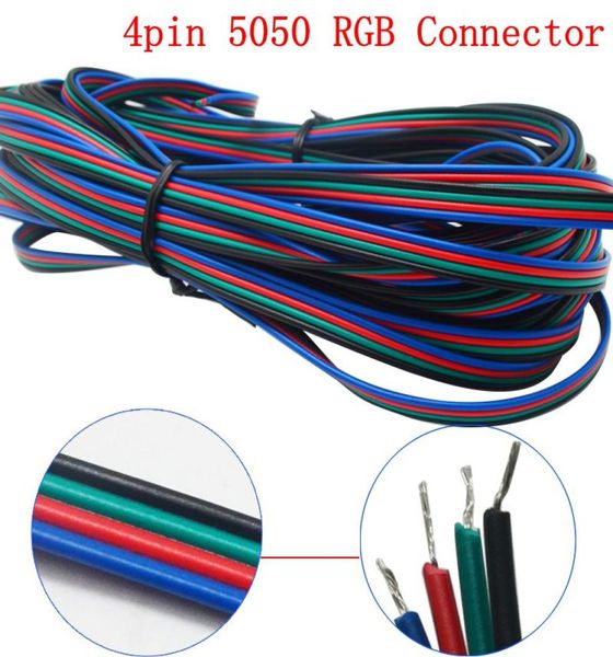 500m 4 pinos led rgb cabo de extensão fio cabo de extensão led para 50503528 led rgb luz strip9254868