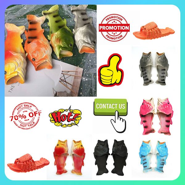 Piattaforma casual Piattaforma casual Fish Slifori divertenti uomini uomini Donna Anti Slip usura leggera a basso taglio traspirato sandali super morbidi sandali piatto all'aperto all'aperto