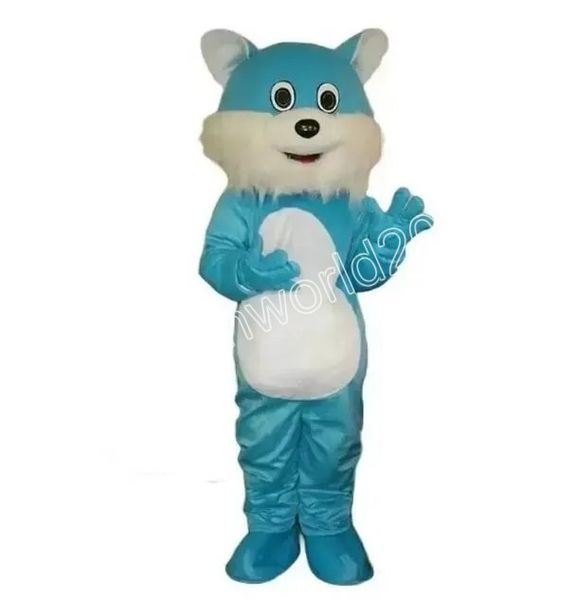 Desempenho azul gato mascote traje simulação personagem dos desenhos animados roupas terno adultos tamanho outfit unisex aniversário natal carnaval fantasia vestido