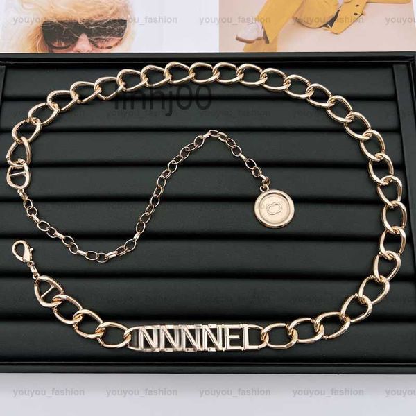 Cinture Donna Catene d'oro Lettera Designer Cintura a catena c Collegamento in argento Vita di lusso Lega di metallo Accessori uomo p Cintura Cintura Cintura Cintura Ebhu VA7J