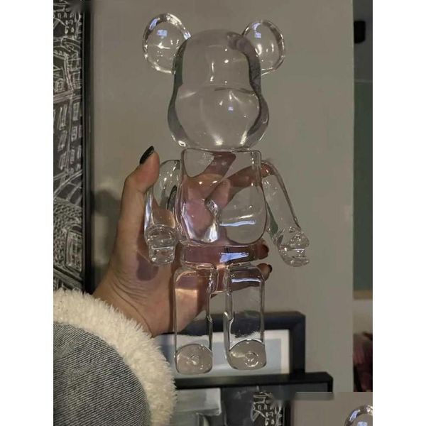 Neuheiten Artikel 26 cm vergoldet Bearbricklys 400 % Statue Violence Bear Scpture Figur Ornamente Schreibtisch Dekoration Bücherregal Wohnzimmer Dhh9I