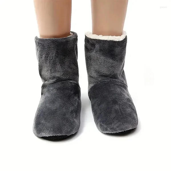 Hausschuhe Indoor Boden Socken Plüsch Tuch Lange Röhre Knie Pads Warme Hohe Schuhe Für Frauen Und Männer Winter