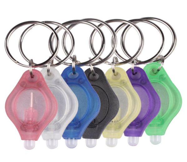 500 Stück Mini-LED-Taschenlampe, Mikro-Schlüsselanhänger, Schlüsselanhänger, helle Taschenlampe, Weiß, UV-Detektor, Schwarz, Hellblau, Rot, Grün, Angellicht. 8476338
