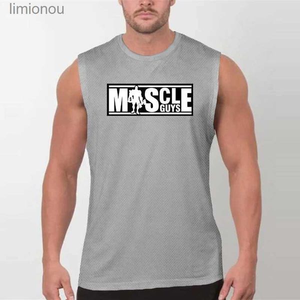 Canotte da uomo Nuovo abbigliamento sportivo da fitness Canottiera da corsa Canotta da palestra Canottiera muscolare da fuoco Maglia dimagrante traspirante Canottiera ad asciugatura rapidaL240124