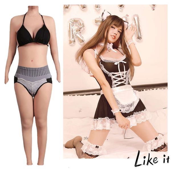 Accessori per costumi Ftm da donna a uomo in silicone vaginale trans abiti donna body gel siliconico tette finte con costume da ragazza