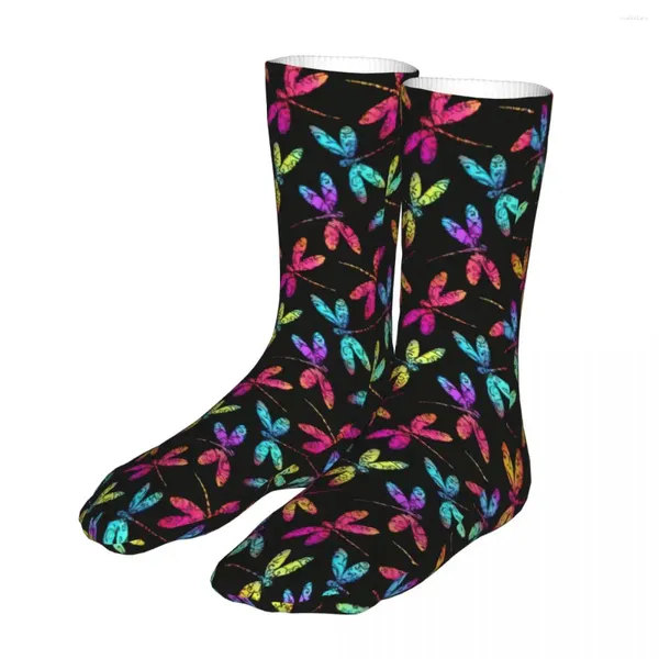 Herrensocken Happy Woman 2024 weiblich bunte Libelle Sportsocke