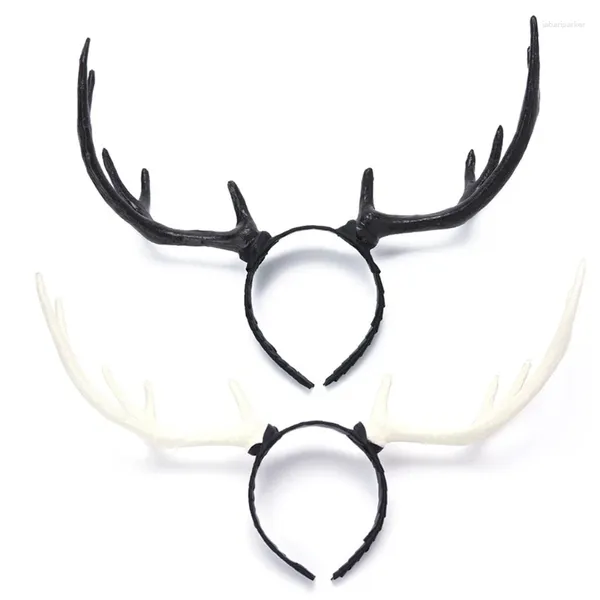 Grampos de cabelo 634c cervo chifre headwear chifres hairband antiderrapante elk headpiece po adereços fantasia vestido halloween acessórios de natal