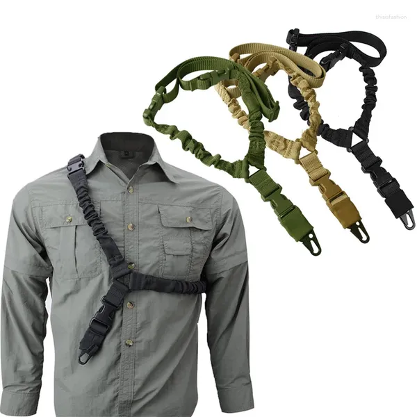 Cinto de arma para festa, acessórios de caça, equipamento tático, alça de ombro de ponto único, corda de rifle com fivela de metal