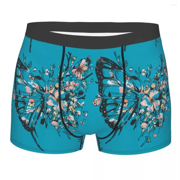 Cuecas borboleta bonito animal moda arte criativa dos desenhos animados metamorpha homme calcinha masculina roupa interior shorts boxer briefs