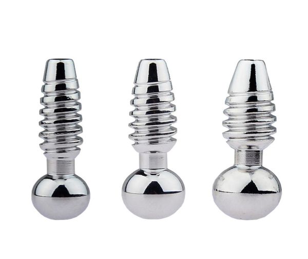 Dispositivos Metal Parafuso Penis Plug Cateter Uretra Estimulador Dilatador de Aço Inoxidável Masturbação Sex Toys1241703