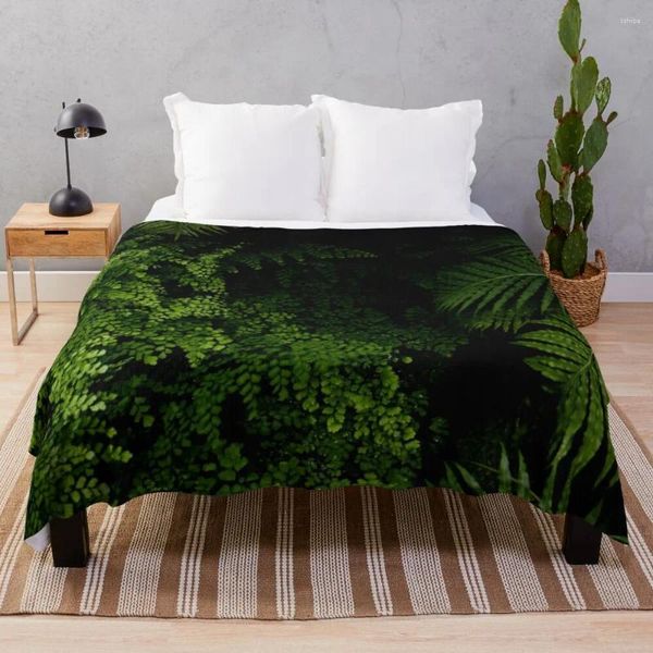 Cobertores Tropical Jungle Throw Blanket para sofá decorativo xadrez bonito