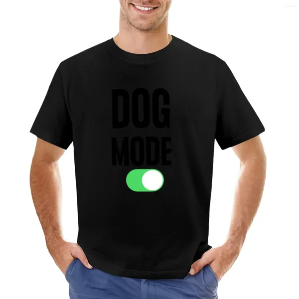 Polos masculinos Funny Dog Mode ON Tee - Cute Dogs Gift T-Shirt Tees Heavyweight Camisetas Mens Workout