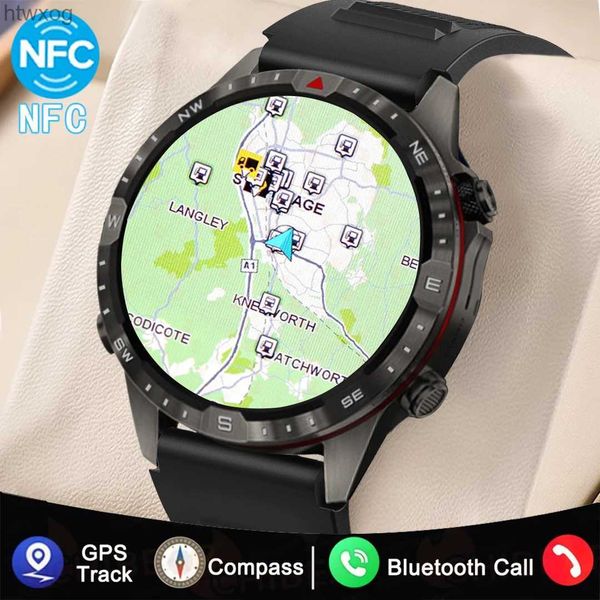 Смарт-часы Новые для Android-часы Смарт-часы для мужчин GPS-трекер AMOLED 466*466 HD-экран Компас Bluetooth-вызов SmartWatch 1,6 дюйма YQ240125