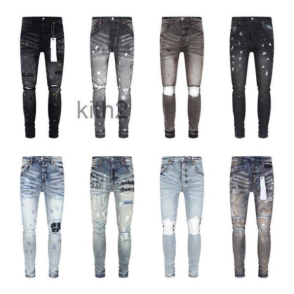 Lila Jeans Hosen Herren Designer Jean Männer Schwarze Hosen High-End-Qualität Gerades Design Retro Streetwear Casual Jogginghose Designer Jogger Hose CSHB